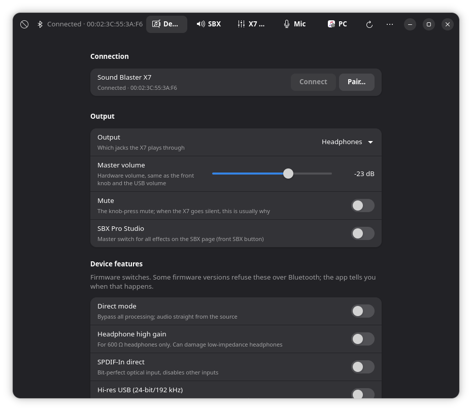 Device page